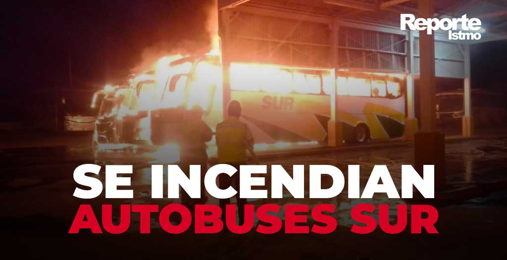 Se incendian autobuses SUR